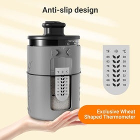 Pakusane glass fermentation container blends with kitchen decor and stacks neatly.
