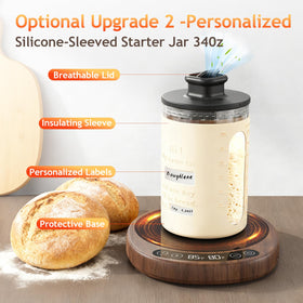 Adjustable probe works with mason jars and glass containers.