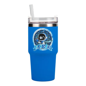 Cup in use inside a car cup holder for easy hydration.