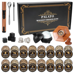 PALATO 27Pcs whiskey smoker kit all-in-one for smoky cocktails at home