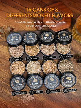 PALATO wooden smoker infusing cocktails with a subtle wood aroma