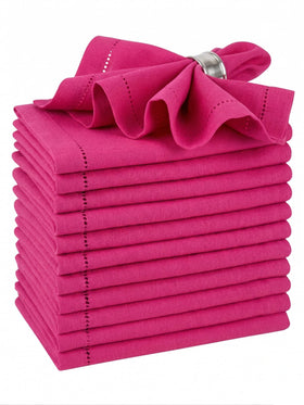 Palisa hot pink cotton napkins 18x18 ready for elegant table settings and daily use.