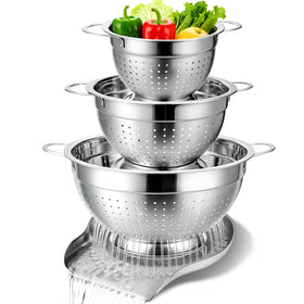 Palksky 7-inch colander with handles for compact berry rinsing and prep