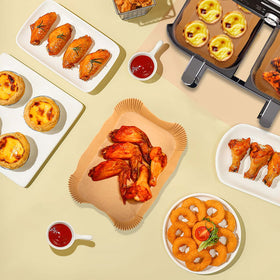 Palksky air fryer paper rectangular compatible with Ninja DualZone for versatile cooking setups
