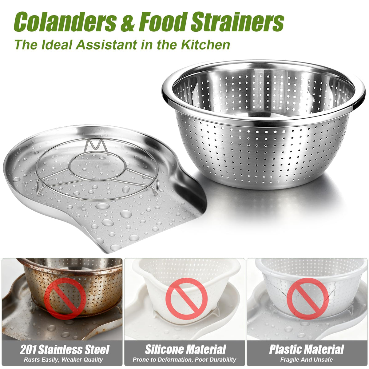 Palksky dishwasher-safe stainless steel set for easy cleanup