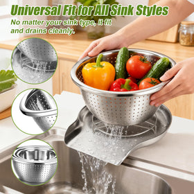 Palksky elevated draining tray keeps berries off sink surfaces for hygiene