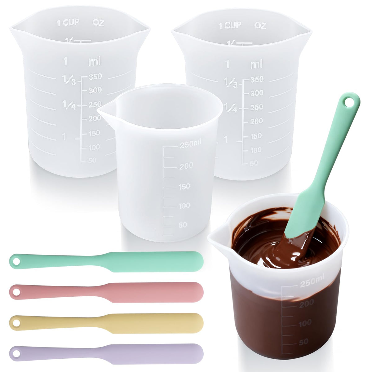 Palksky silicone chocolate melting cups for smooth melt and precise pour