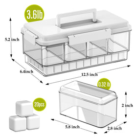 Palksky Snackle Box with four compartments keeps fruits and snacks organized