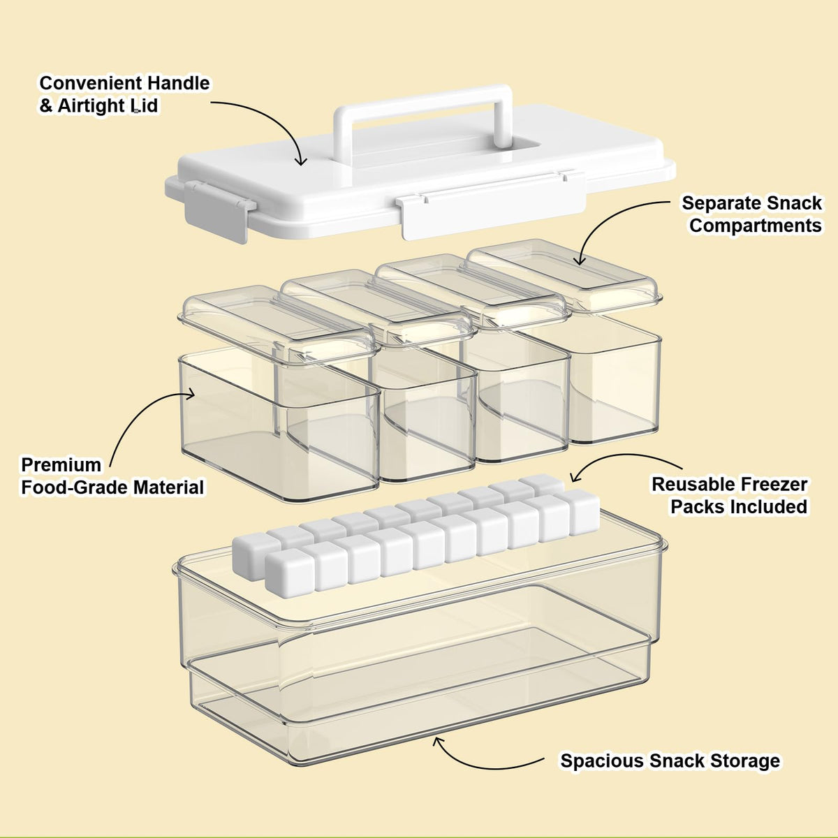 Palksky Snackle Box durable BPA-free plastic for travel