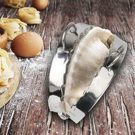 PAMISO large empanada press bottom-dough-press action shows easy shaping