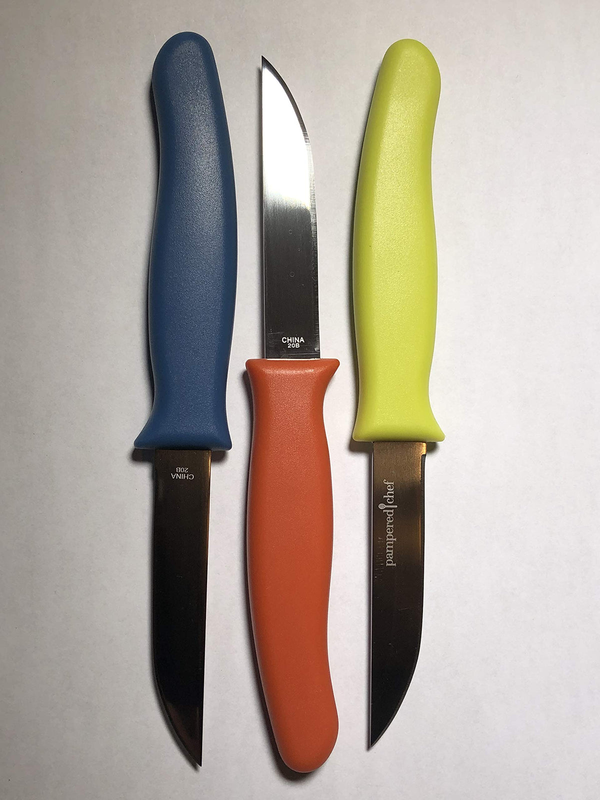 Close view of Pampered Chef knife handle showcasing comfortable grip