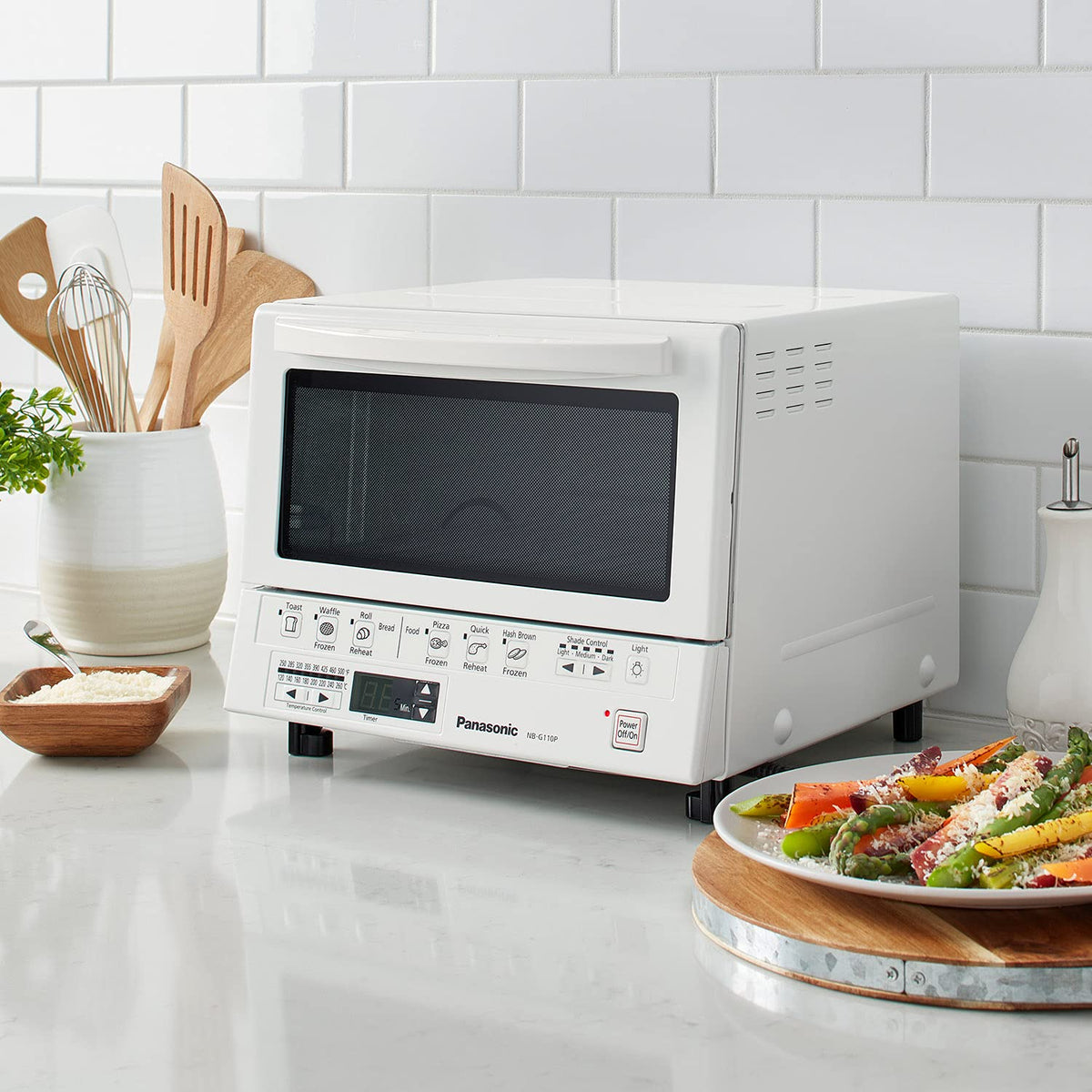Panasonic FlashXpress compact countertop design fits tight kitchens.