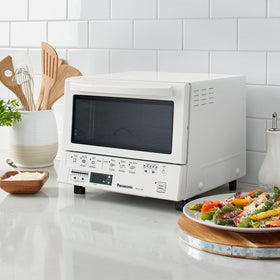Panasonic FlashXpress compact countertop design fits tight kitchens.