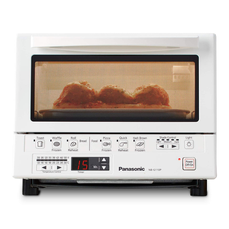 Panasonic FlashXpress front view shows compact countertop design for easy use.