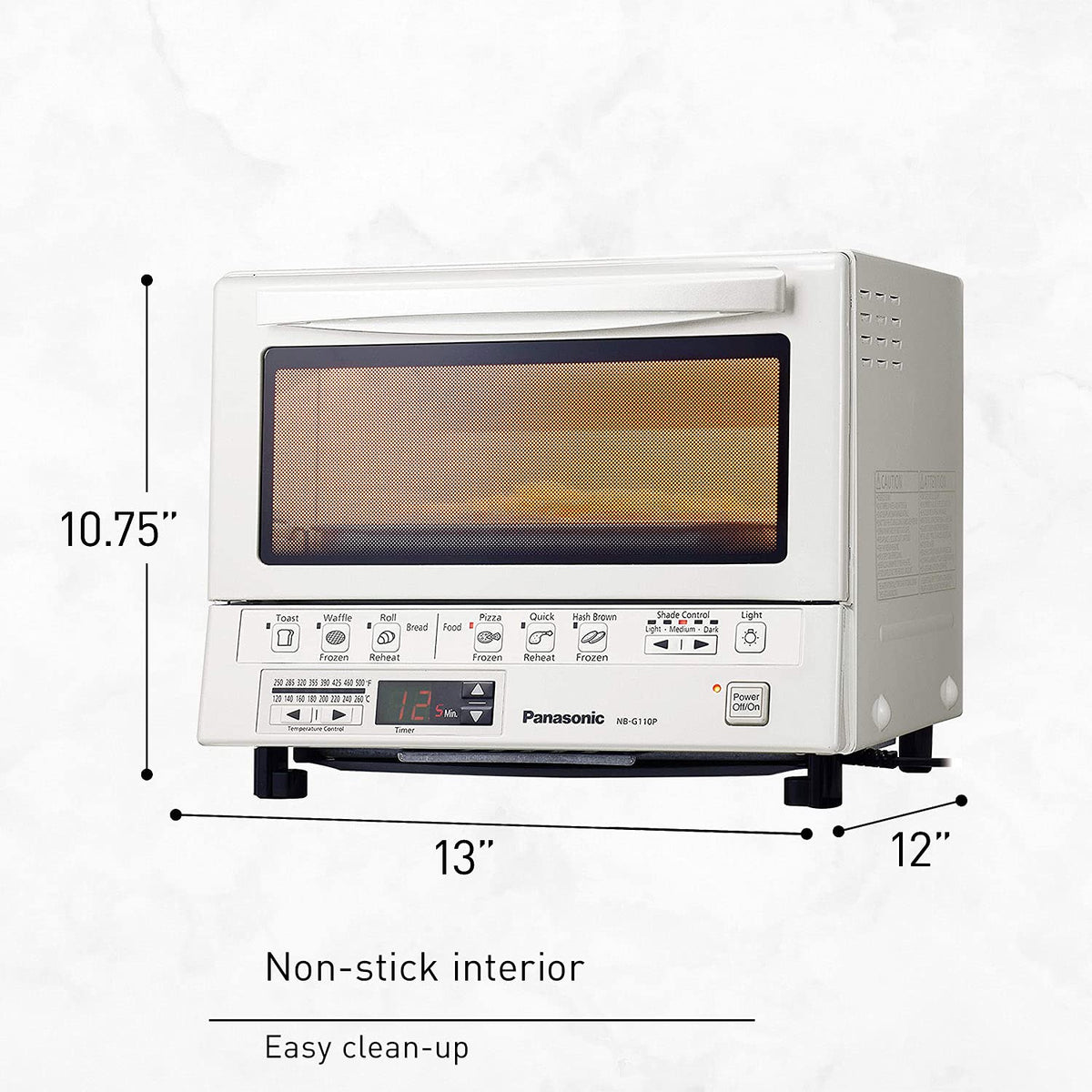 Panasonic FlashXpress interior light lets you monitor progress.