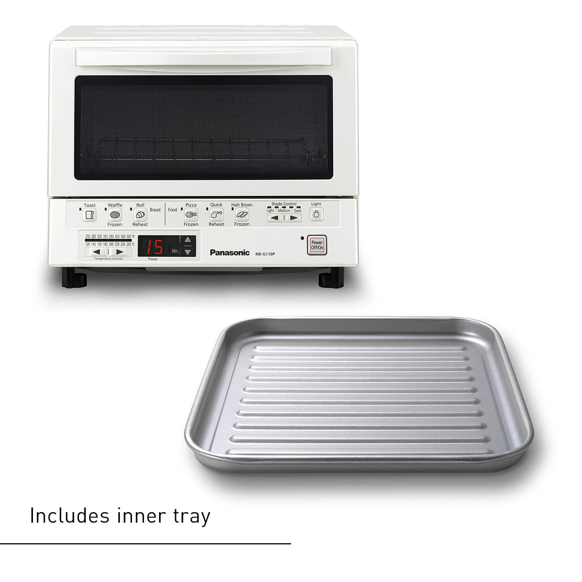 Panasonic FlashXpress fits a 9-inch pizza for versatile cooking.