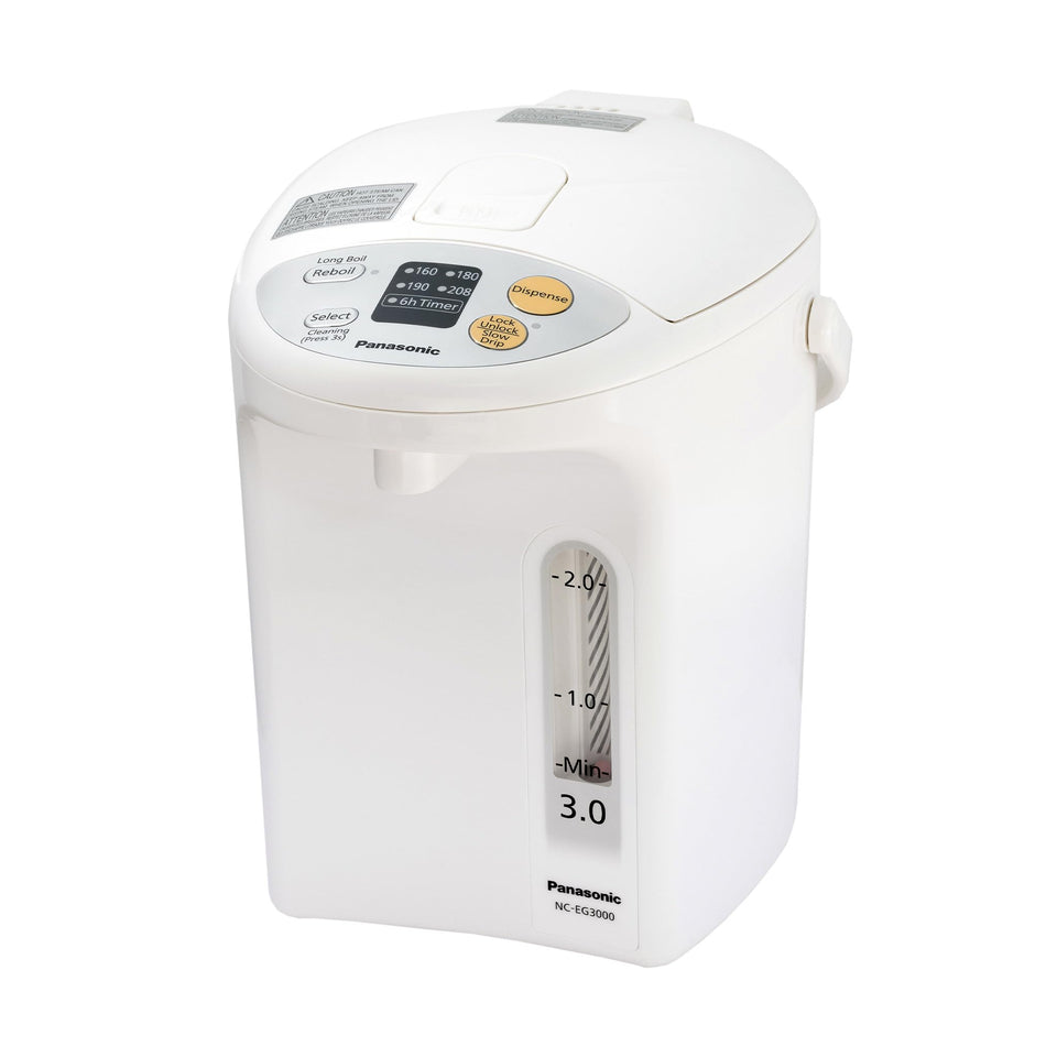 Panasonic NC-EG3000 front view showing accessible controls for hot water