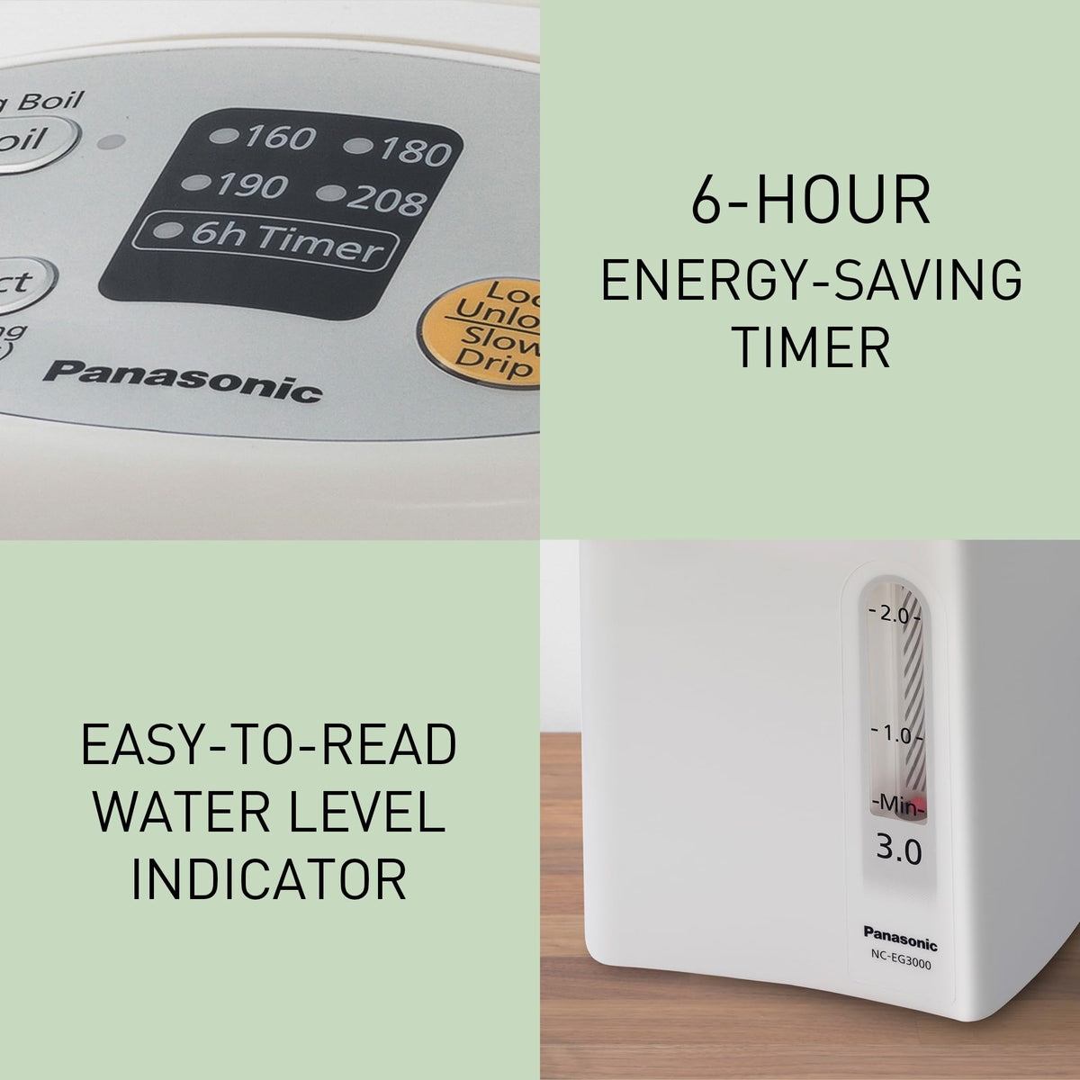 Safety lock on Panasonic NC-EG3000 ensures kid-friendly operation