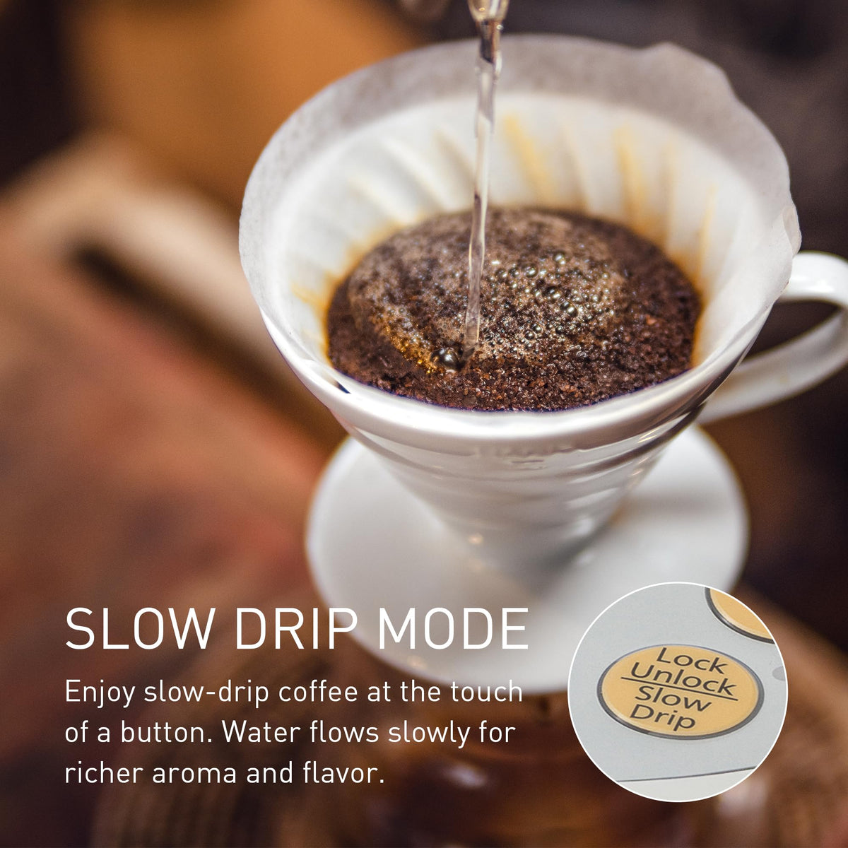 Slow-drip coffee mode on the Panasonic NC-EG3000 for smooth brew