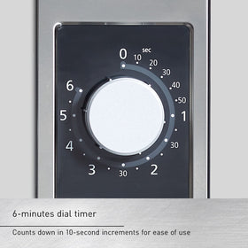 Panasonic NE-1025F 6-minute timer display emphasizes simple timing for quick service.