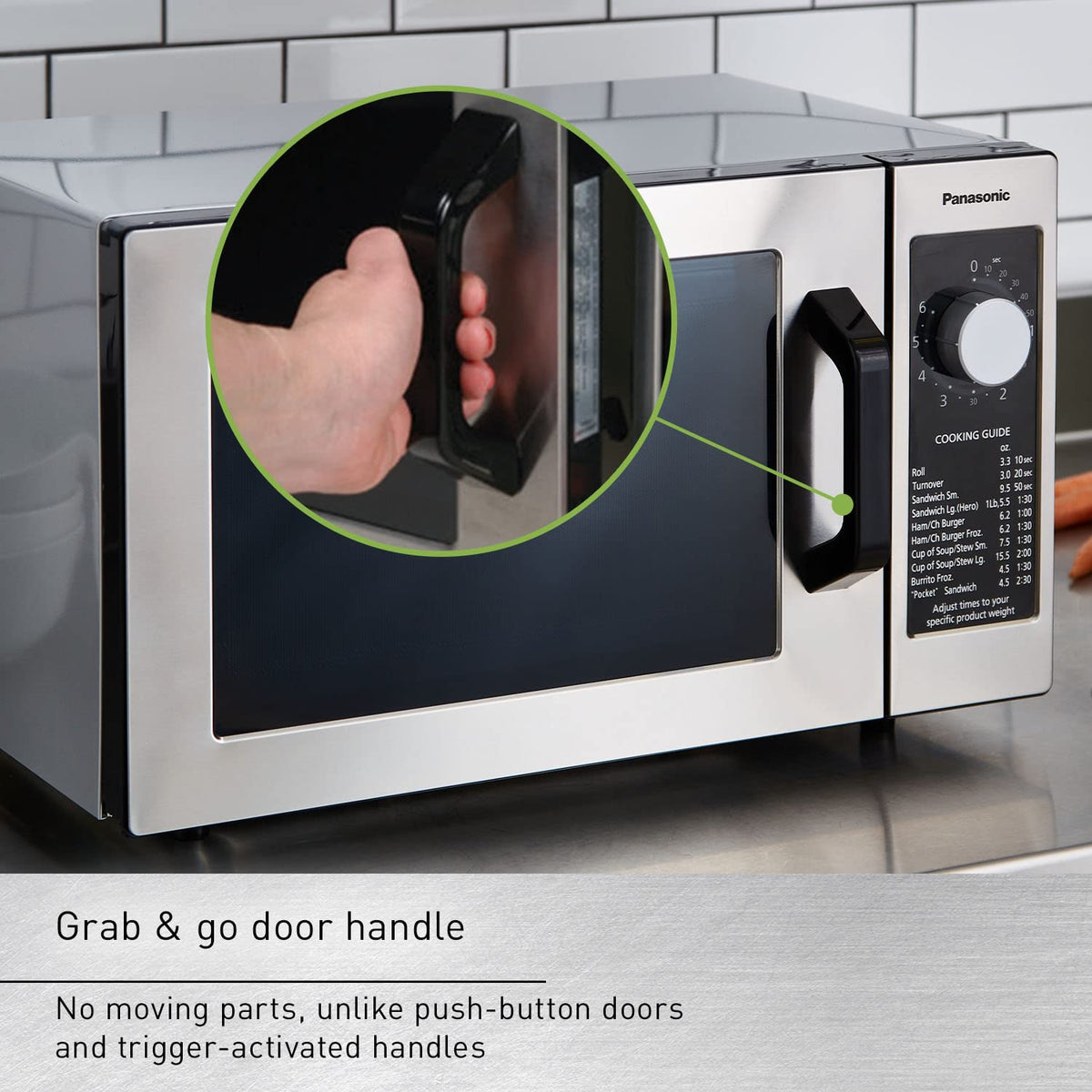 Panasonic NE-1025F bottom energy feed highlights efficient heat delivery.