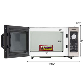 Panasonic NE-1025F side profile demonstrates compact countertop footprint.