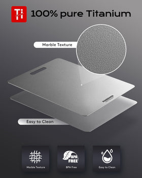Panbemer Titanium Cutting Board in dishwasher-safe setup for quick cleanup.