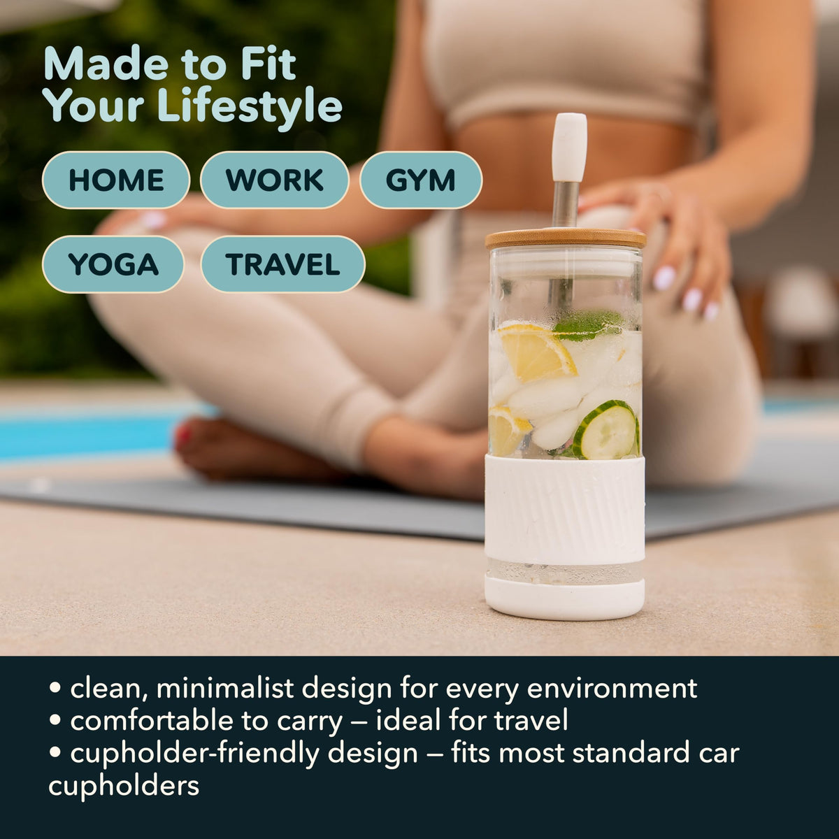 Pandaloo leakproof lid ideal for outdoor use on the tumbler