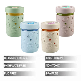 Vibrant silicone sleeve on PandaEar cup enhances grip and drop protection