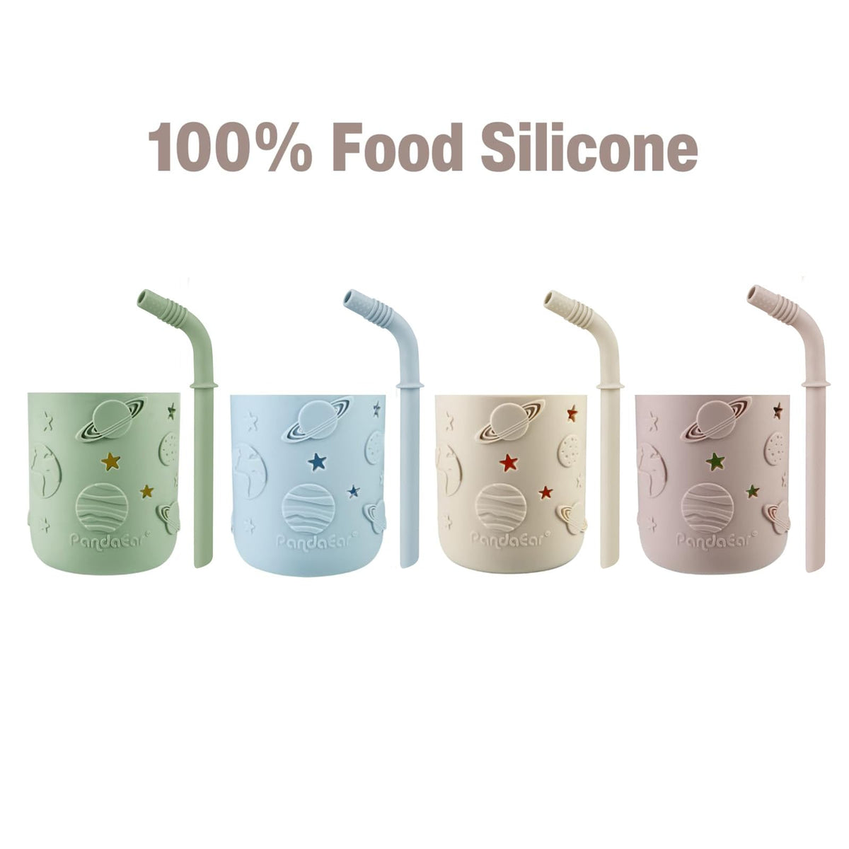 PandaEar cup with silicone sleeve offers kid-friendly grip