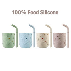 PandaEar cup with silicone sleeve offers kid-friendly grip