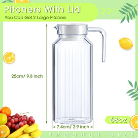 Panitay 68 oz pitcher with wide mouth for easy pouring.