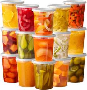 Pantry Value 32 oz deli container with clear design for quick content check