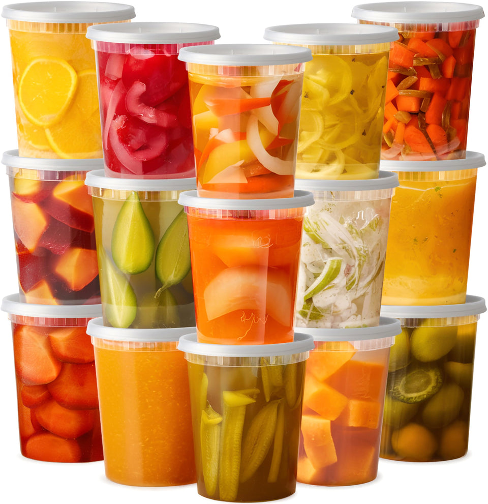 Pantry Value 32 oz deli container with clear design for quick content check