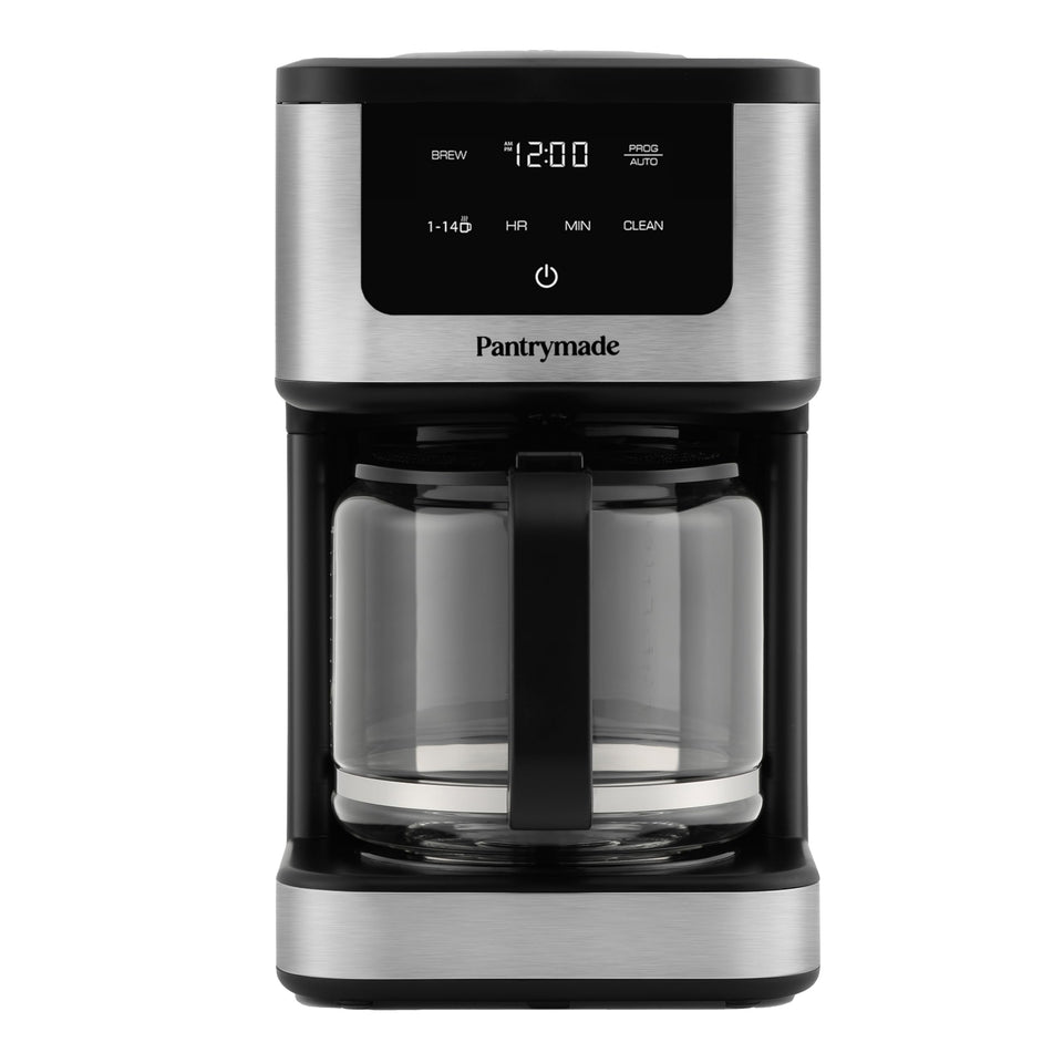 Pantrymade Deluxe 14-Cup coffee maker front view for crowd brewing.