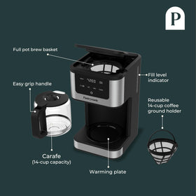 Auto shut-off feature on Pantrymade Deluxe for safe brewing.