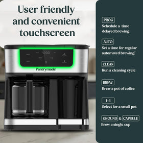 Pantrymade Dual Brew Coffee Maker auto shut-off for safety.