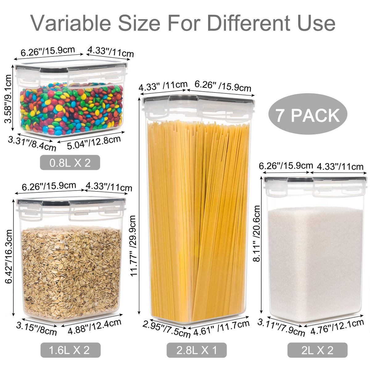 PANTRYSTAR medium airtight container shows contents at a glance for efficiency