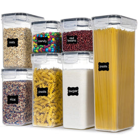 PANTRYSTAR tall airtight container with clear body for easy pantry organization