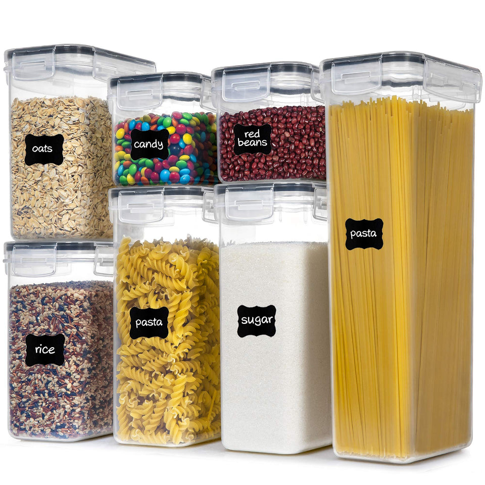PANTRYSTAR tall airtight container with clear body for easy pantry organization