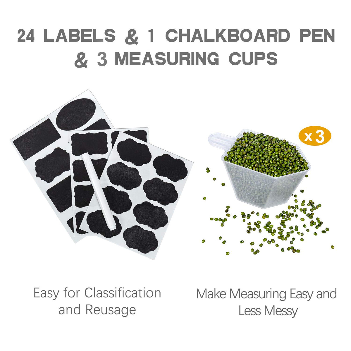 Lids seal securely on PANTRYSTAR containers to keep foods dry and fresh