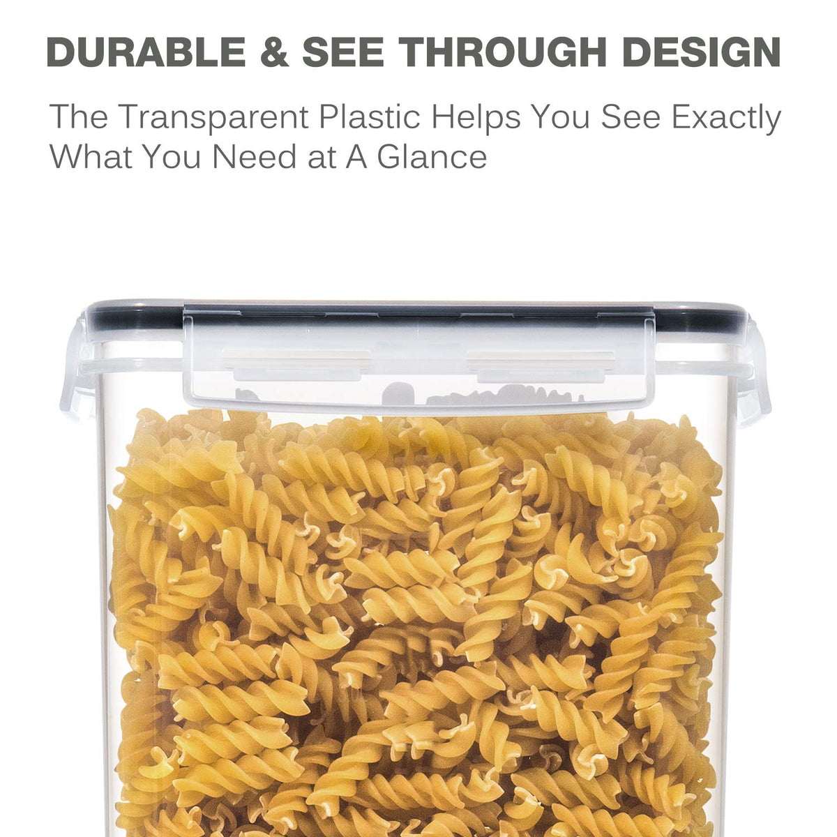 PANTRYSTAR stackable design saves shelf space in any pantry.