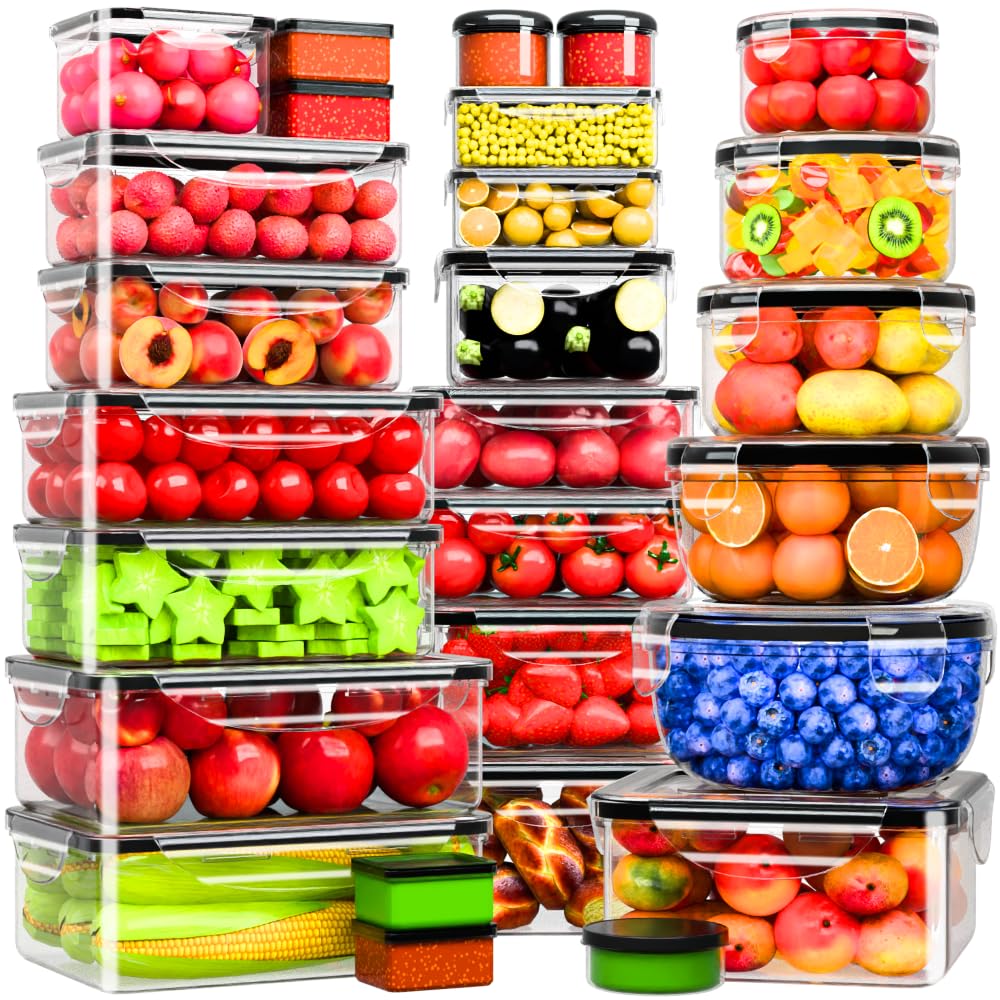 Panxenaulos 54-piece rectangular 51oz container for bulk meal prep and organization