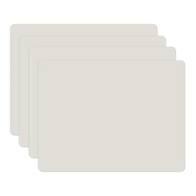 Panzexin silicone placemats 4-pack in white and gray protect the dining surface.