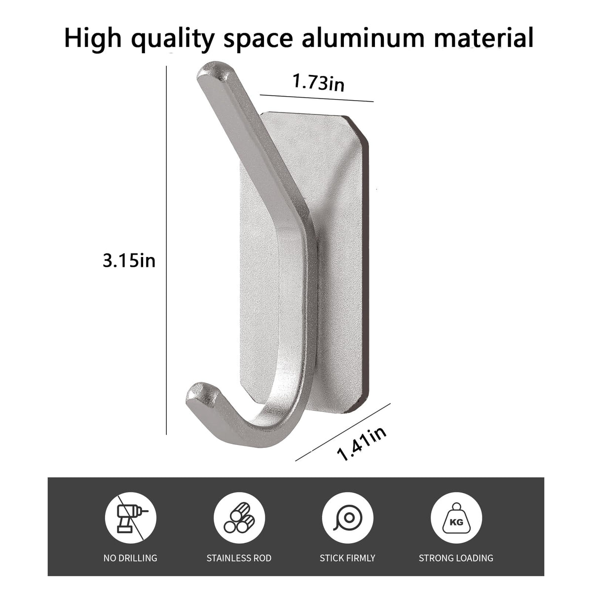Paoli adhesive hooks backplate detail showing strong backing