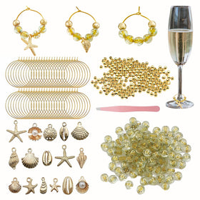 PaoShuTai alphabet beads for wine charms used for personalized names at parties