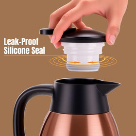 PARACITY's gold-brown finish highlights a cool-to-touch exterior while keeping hands comfortable.