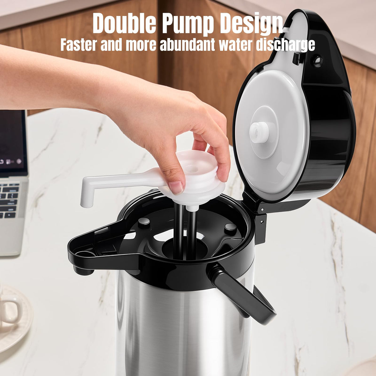 PARACITY Lazy Susan base rotates for easy pouring without lifting.