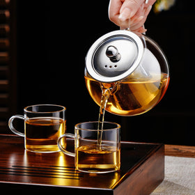 PARACITY borosilicate glass clearly showcases tea blooms and color