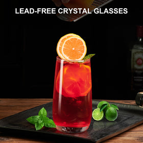 Paracity clear drinking glasses with ergonomic handle for comfortable grip